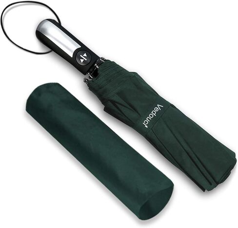Vedouci Folding Umbrella 10 Ribs Compact Travel Umbrella with Teflon Coating, Automatic Umbrellas UPF50+ Anti UV Folding Umbrellas in Saudi Arabia