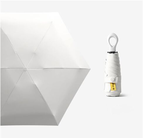 Mini Sun Travel Umbrella Ring handle Coating Layer Fabric Compact Folding Purse Umbrella/Lightweight Small Portable Backpack/Rain Sun/Blocking/Anti UPF 50 UV Protection 99.9% Men Women Kid Umbrella in Saudi Arabia