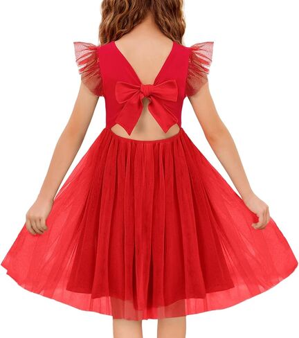 Arshiner Toddler Tutu Dress Little Girls Backless Cotton Dresses 2-6Y in Saudi Arabia
