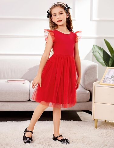 Arshiner Toddler Tutu Dress Little Girls Backless Cotton Dresses 2-6Y in Saudi Arabia