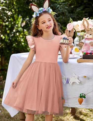 Arshiner Toddler Tutu Dress Little Girls Summer Tulle Backless Party Birthday Cotton Dresses 2-6Y in Saudi Arabia