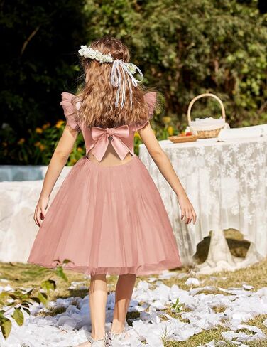 Arshiner Toddler Tutu Dress Little Girls Summer Tulle Backless Party Birthday Cotton Dresses 2-6Y in Saudi Arabia