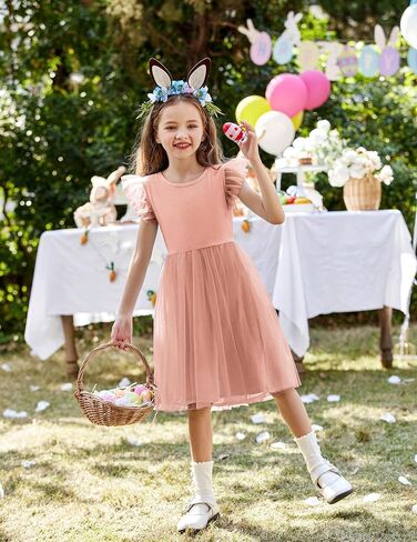 Arshiner Toddler Tutu Dress Little Girls Summer Tulle Backless Party Birthday Cotton Dresses 2-6Y in Saudi Arabia