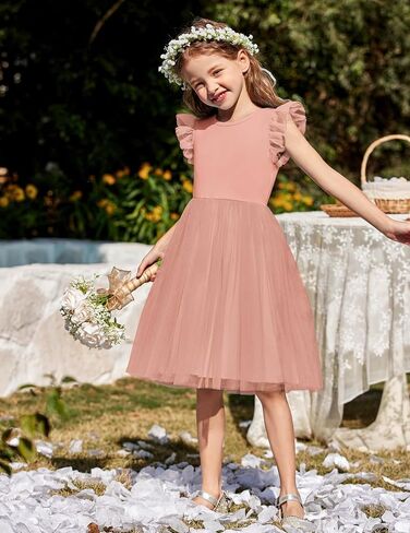 Arshiner Toddler Tutu Dress Little Girls Summer Tulle Backless Party Birthday Cotton Dresses 2-6Y in Saudi Arabia