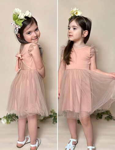 Arshiner Toddler Tutu Dress Little Girls Summer Tulle Backless Party Birthday Cotton Dresses 2-6Y in Saudi Arabia