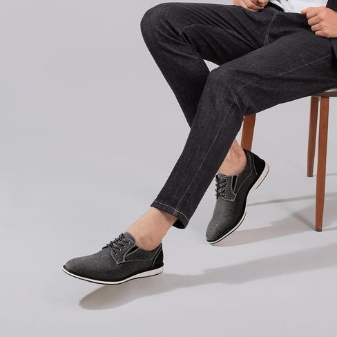 Men's Dress Shoes Casual Dress Sneakers Shoes for Men Plain Toe Lace-Up Oxfords for Office Business Comfortable Formal Cushioning Derby Shoe in Saudi Arabia