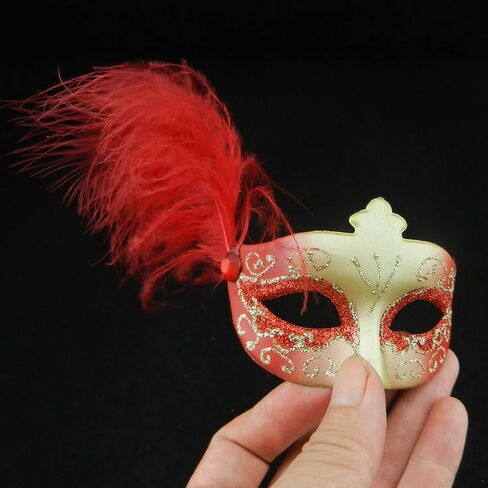 12PCS Mini Masks Party Decoration for Halloween Mardi Gras Birthday Party Cupcake Topper Novelty Gifts in Saudi Arabia