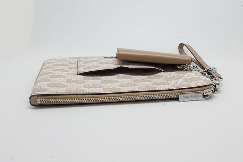 Michael Kors Jet Set Item Large 2 In 1 Card Case and Wristlet Clutch MK Signature (Camel) in Saudi Arabia