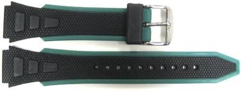 18mm Black/Teal Rubber Heavy Duty Sport Band Fits Timex Ironman Watches in Saudi Arabia