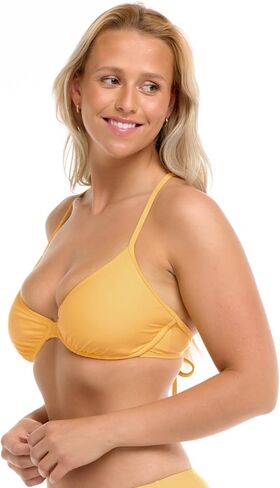 بدلة سباحة نسائية من Body Glove ستاندرد سموثي Solo Solid Underwire D، DD، E، F Cup بيكيني علوي مع تفاصيل خلفية قابلة للتعديل في اتجاهين، كناري in Saudi Arabia