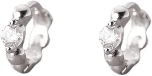 20G CZ Beaded Small Hoop Earrings for Women Girls 925 Sterling Silver Cubic Zirconia Tiny Ball Bead Huggie Sleeper Hoops Cartilage Edge Piercing Earring Dainty Cute Jewelry Gifts for Petite Ear in Saudi Arabia