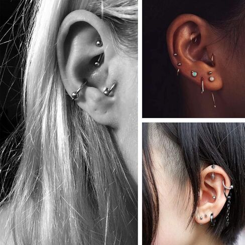 IPINK-20G 20 قطعة حلقة الأنف تشيكوسلوفاكيا الأنف مسمار التجنيب L العظام المسمار على شكل الأنف ثقب المجوهرات مجموعة للنساء الرجال الفولاذ المقاوم للصدأ ارتفع الذهب الأسود الصلب لهجة in Kuwait