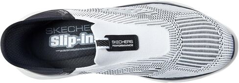 Skechers Men's Max Cushioning Slip-Ins-Athletic Slip-On Running Walking Shoes with Memory Foam Sneaker, White/Black, 10.5 in Saudi Arabia