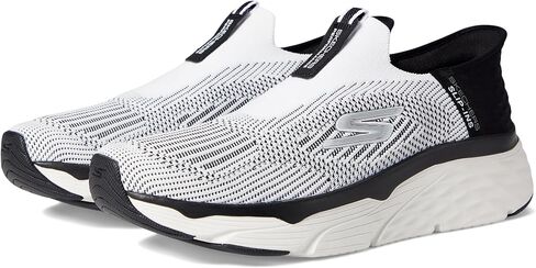 Skechers Men's Max Cushioning Slip-Ins-Athletic Slip-On Running Walking Shoes with Memory Foam Sneaker, White/Black, 10.5 in Saudi Arabia