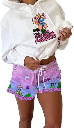 Peach Princess Gym Workout Running Shorts for Men and Women, 5-inch Inseam Unisex Athletic Shorts and Side Pockets in Saudi Arabia