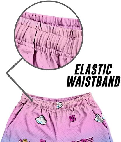 Peach Princess Gym Workout Running Shorts for Men and Women, 5-inch Inseam Unisex Athletic Shorts and Side Pockets in Saudi Arabia