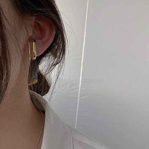 Ear Cuffs Gold Earring Ear Clip on Earrings for Women - Non Pierced Ear Cuffs No Piercing Ears Cartilage Earrings Minimalist Geometric Daily Wearing in Saudi Arabia