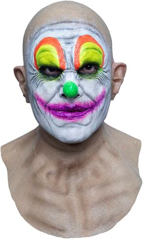 Ghoulish Productions Hooligan Clown Neon Skin Clown Latex Mask HyperMask Halloween Adult Collectible Mask in Saudi Arabia