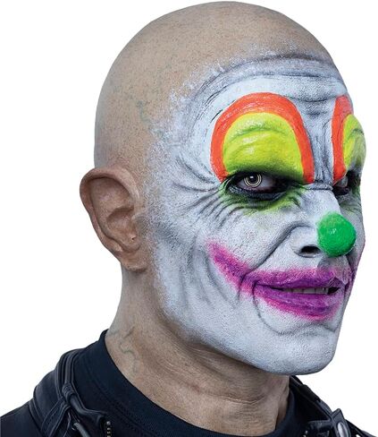 Ghoulish Productions Hooligan Clown Neon Skin Clown Latex Mask HyperMask Halloween Adult Collectible Mask in Saudi Arabia