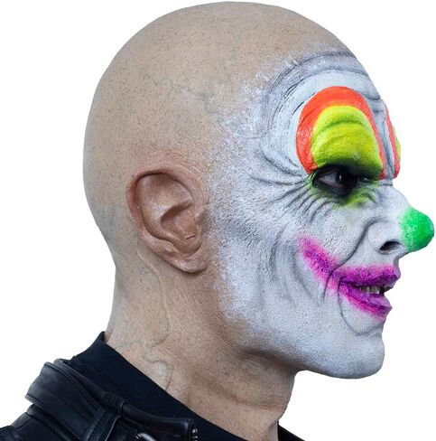 Ghoulish Productions Hooligan Clown Neon Skin Clown Latex Mask HyperMask Halloween Adult Collectible Mask in Saudi Arabia