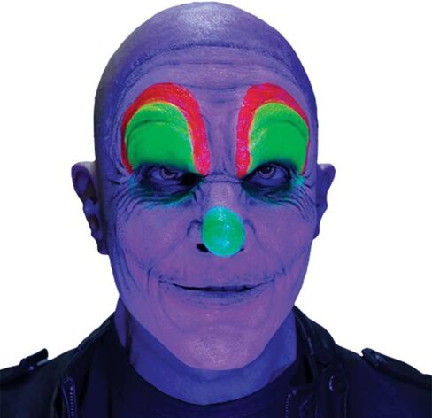 Ghoulish Productions Hooligan Clown Neon Skin Clown Latex Mask HyperMask Halloween Adult Collectible Mask in Saudi Arabia