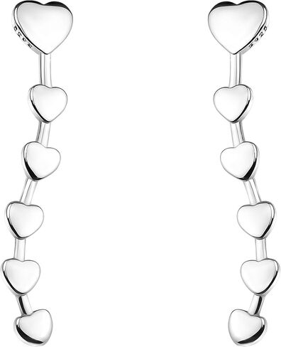 SOFIA MILANI - Women's Earrings 925 Silver - Heart Ear Climbers - 20715 in Kuwait