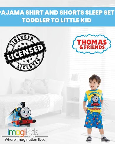 Thomas & Friends Tank Engine Pajama Shirt & Pajama Shorts Set in Saudi Arabia
