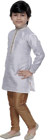 Tathastu Boys Festive Art Silk Kurta Pajama Set in Kuwait