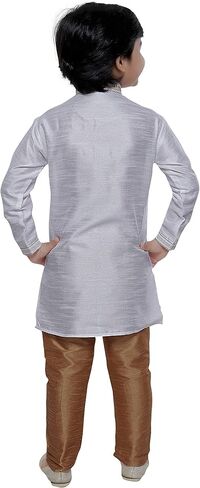 Tathastu Boys Festive Art Silk Kurta Pajama Set in Kuwait