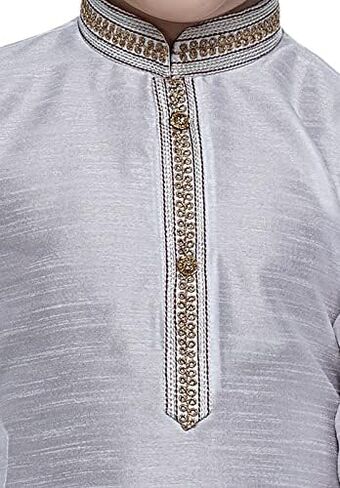 Tathastu Boys Festive Art Silk Kurta Pajama Set in Kuwait