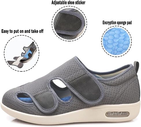 JBTNBX Women's Diabetic Shoe Walking Shoes Extra Wide Widths Adjustable Sneakers for Elderly Edema Swollen Feet in Saudi Arabia