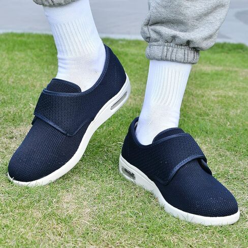 W&LESVAGO Women's Wide Width Non-Slip Diabetic Walking Shoes with Air Cushion,Lightweight Adjustable Edema Sneakers for Arthritis Swollen Feet in Kuwait