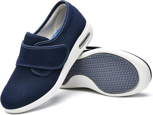 W&LESVAGO Women's Wide Width Non-Slip Diabetic Walking Shoes with Air Cushion,Lightweight Adjustable Edema Sneakers for Arthritis Swollen Feet in Kuwait