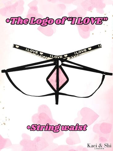Kaei&Shi Sexy Mens Lingerie, Love Logo, Jock Strap, Cutout G String Thong in Saudi Arabia