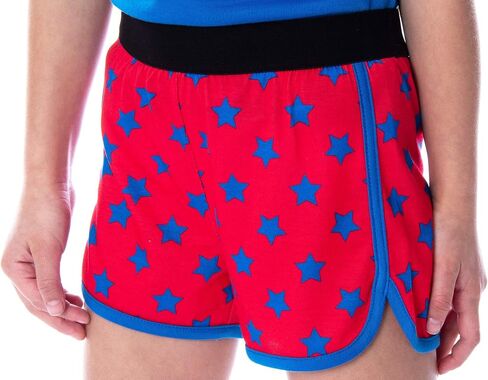 DC Comics Girls' Superman Pajamas Classic Logo Racerback Tank and Shorts Loungewear Pajama Set in Saudi Arabia
