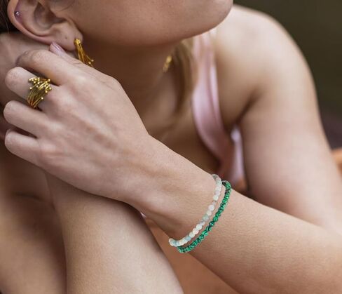 12 قطعة سوار مطرز بالكريستال للنساء والرجال - سوار أحجار كريمة شبه ثمينة 4 مم من الحجر الطبيعي للشفاء سوار قابل للتمدد أساور اليوغا مجوهرات هدايا in Kuwait