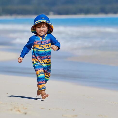 قبعة شمسية ذات وجهين من UV SKINZ Baby Boys UPF 50+ - قبعات تحجب الشمس للرضع in Kuwait