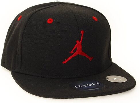 Nike Jordan Big Boys' Youth Retro Jumpman Snapback Hat (4/7, Black/Red), Black in Saudi Arabia