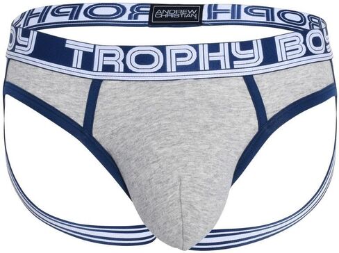 Andrew Christian Trophy Boy Brief Jock, Heather Grey, Large in Saudi Arabia