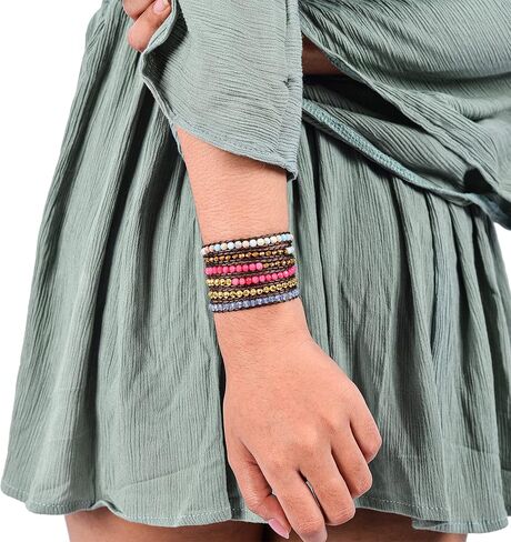 سوار ملفوف من اليشم الأبيض + اليشم الوردي، Hematite, Jasper - Spirit Wrist Aeren Boho Wrap in Kuwait