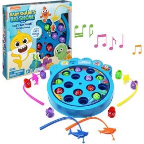 Spin Master Games Pinkfong Baby Shark Let's Go Hunt Musical Fishing Game Learning Educational Toy Preschool Board Game Summer Toy, for Kids Ages 4+