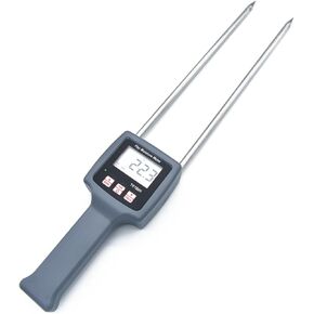 TK100H Hay Moisture Meter Tester for Cereal Straw, Bran, Forage Grass, Leymus Chinensis, Emperor Bamboo Grass, Alfalfa and Other Hays with 10.82" Long Probe Measurement Range 0-80%