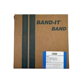 BAND-IT C40699 316 Stainless Steel Uncoated Band, 3/4" Width X 0.030" Thick, 100 Feet Roll