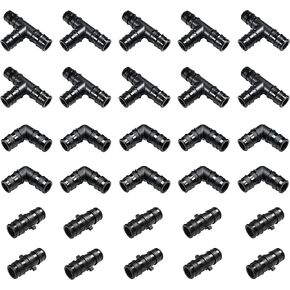 (25 حزمة) 1/2 بوصة F1960 Pex 90 درجة الكوع بولي Pex-A مناسب للتوسيع للعلامة التجارية Uponor وWirsbo وغيرها من النوع A Pex - (أداة التوسيع والحلقات - غير متضمنة). in Kuwait