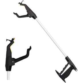 NOVA 24" Long Reacher, Lightweight Grabber with Wide Gripper, Hook & Magnetic Tip, Rotating Easy Grip Handle