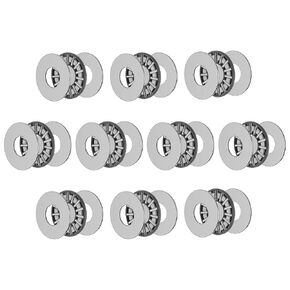10PCS AXK1024 2AS Thrust Needle Roller Bearings with Washers 10mm Bore 24mm OD 4mm Thickness Industry Thrust Bearing
