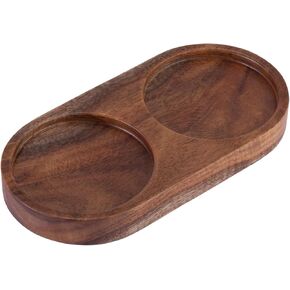 صينية مطحنة الملح والفلفل من JORGTRAY، (القطر الداخلي 2.48 بوصة) حامل مطحنة فلفل من خشب السنط وتخزين يناسب العديد من المطاحن والهزازات، وإكسسوارات المطبخ in Kuwait