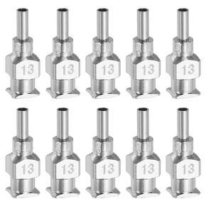 PATIKIL Bent Blunt Tip Dispensing Needle 26G, 10 Pcs 0.26 Inch Stainless Steel Liquid Dispenser Bent Flow Needles with Lure Lock for Refilling Liquid Inks Adhesives Glue