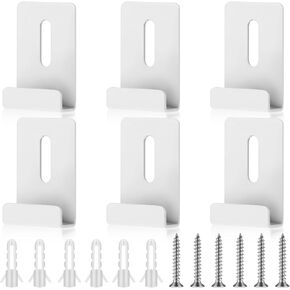 6 Pcs Metal Mirror Clips for Wall Mounting Durable Mirror Holder Clips Heavy Duty Mirror Clips for Frameless Mirror with Screw Stable Mirror Hanging Mounting Hardware Mirror Frame Kit