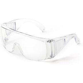 JING LEI Safety Glasses Anti Fog Goggles Vented Sides Shields Transparent PC Frame Spectacles for Lab Medical and Daily Use